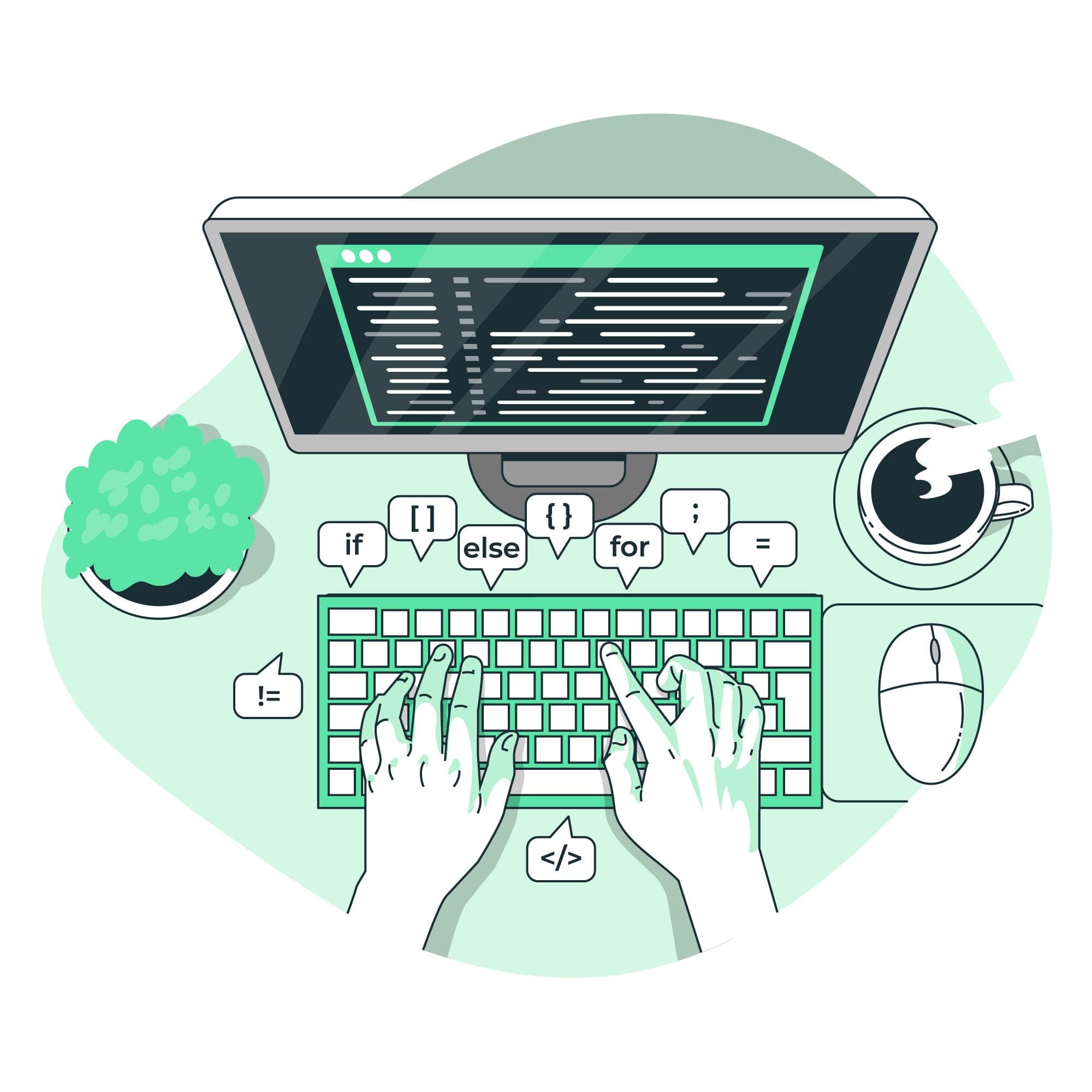 Web development illustration